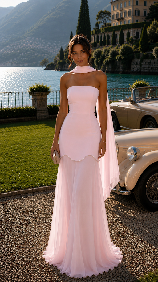 Pearl Gown in Soft Pink