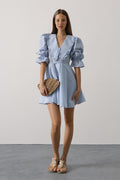 Gingham Dress - French Girl - Baby Blue Dress