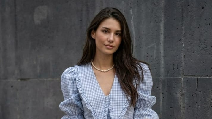 Gingham Dress - French Girl - Baby Blue Dress