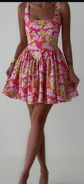 Sunset Bloom - Mini Dress